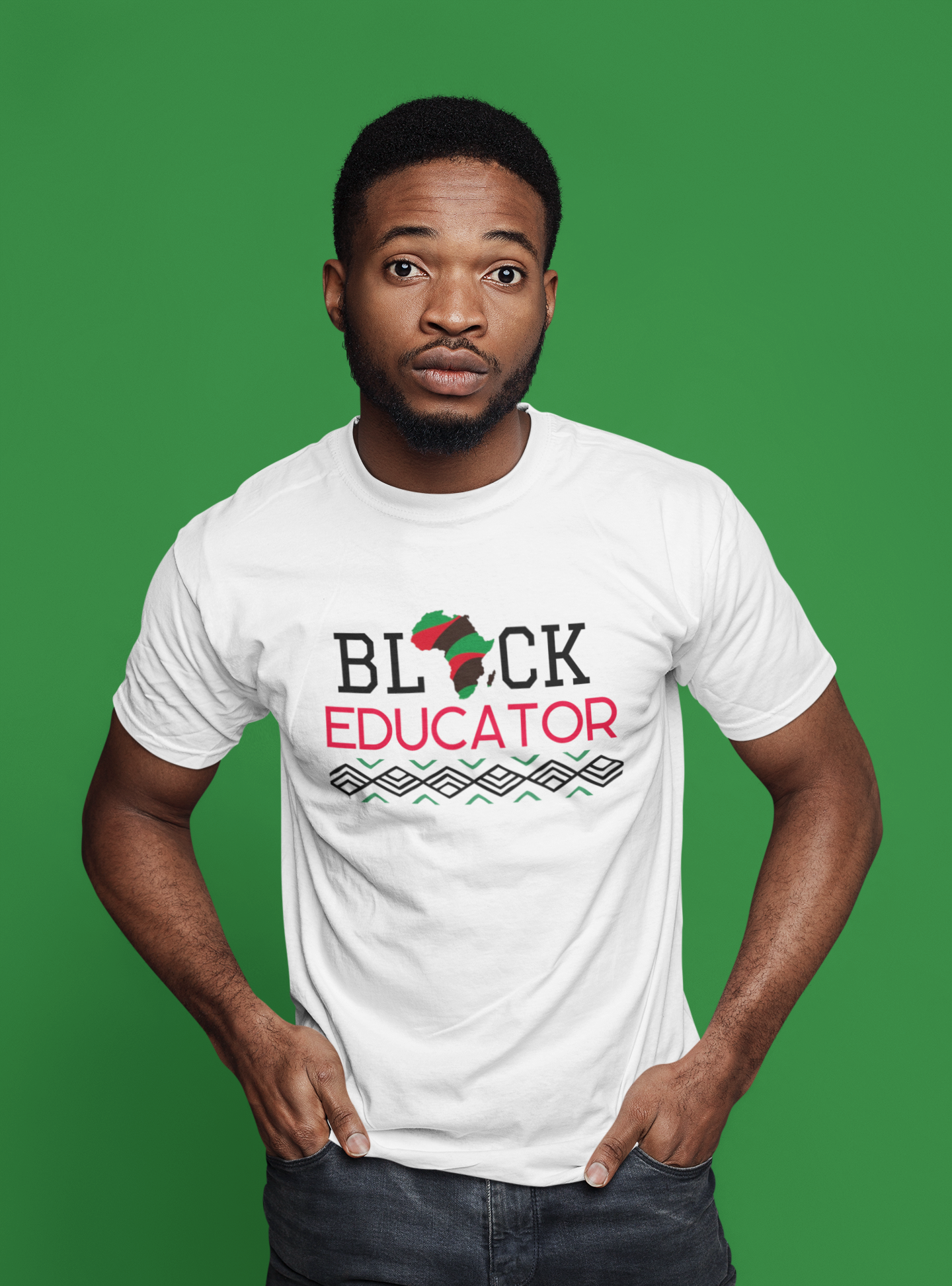 Black Educator (White) Unisex T-Shirt | Teach Pray Love Brand
